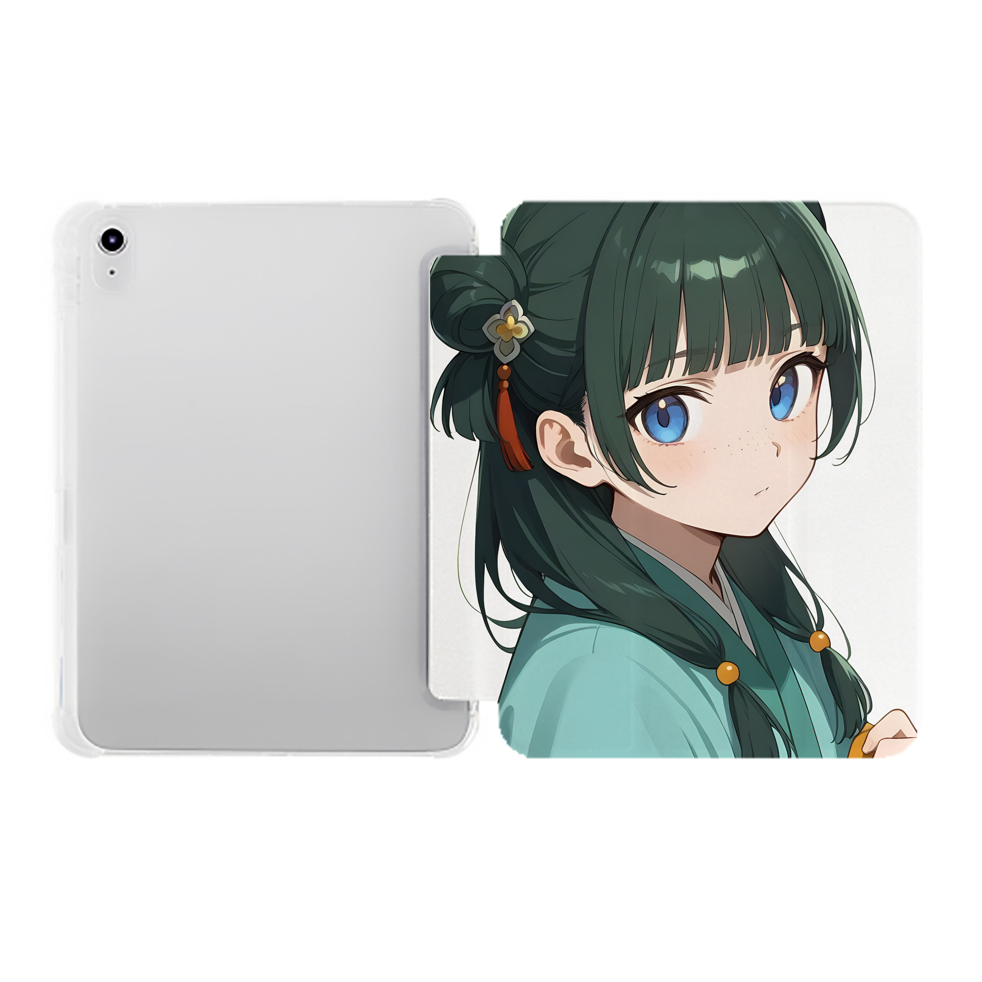 （画像用） 薬屋のひとりごと The Apothecary Diaries IPad ケース ペン収納付き 三つ折りスタンド PUレザー×シリコン 対応機種9.5/10.5/10.9インチ
